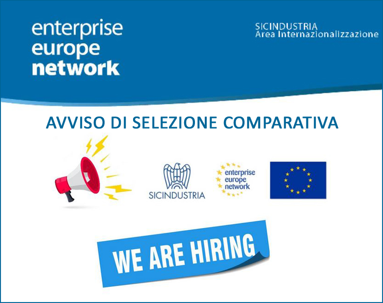 AVVISO DI SELEZIONE n.2 figure professionali presso Sicindustria, Enterprise Europe Network - 04/11/2022