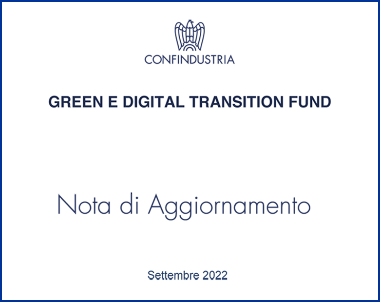 Venture Capital: Green e Digital Transition Fund del PNRR - 27/09/2022