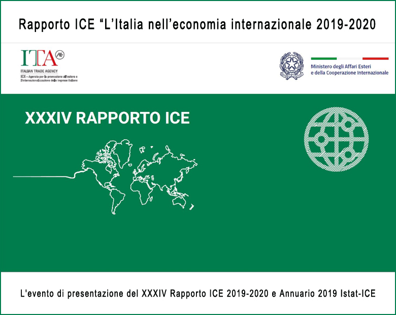 Rapporto ICE `L`Italia nell`economia internazionale` 2019-2020 - 31/07/2020