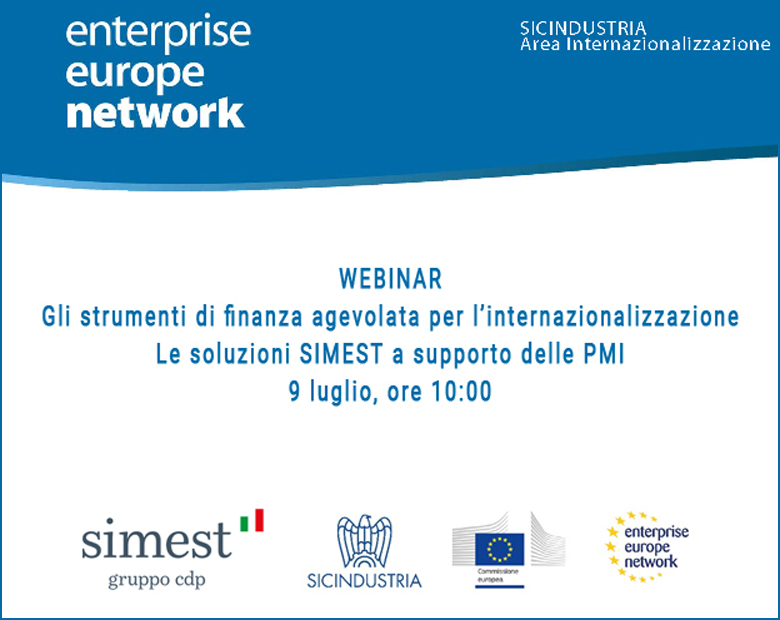 WEBINAR: Gli strumenti di finanza agevolata per l’internazionalizzazione Le soluzioni SIMEST a supporto delle PMI - 24/06/2020