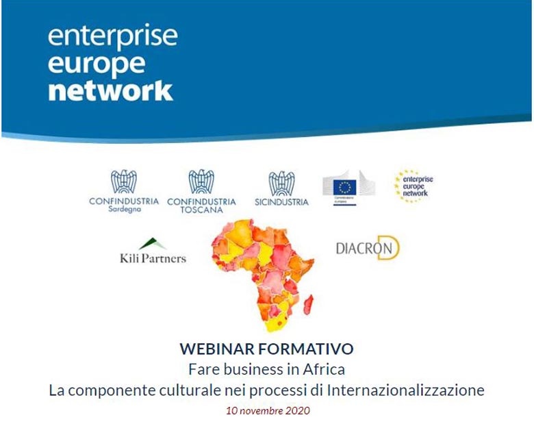 WEBINAR FORMATIVO Fare business in Africa: La componente culturale nei processi di Internazionalizzazione - 03/11/2020