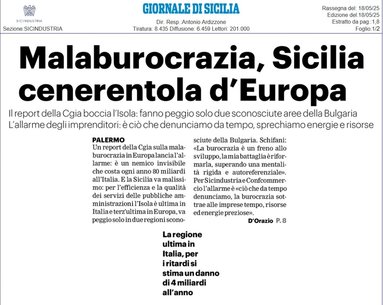 LA MALABUROCRAZIA COSTA 4 MILIARDI - 17/05/2025